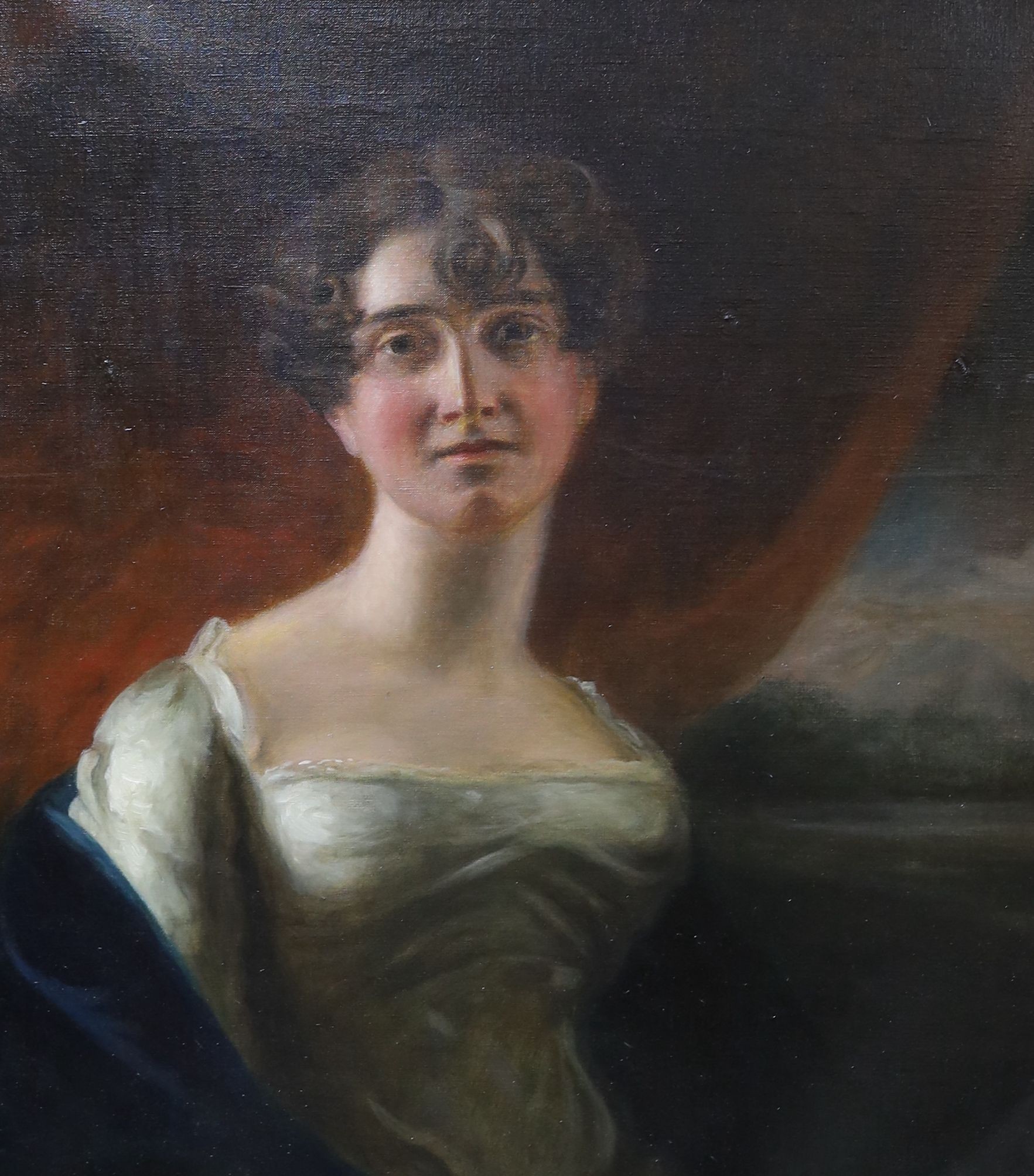 English School c.1830, oil on canvas, Portrait of Margaret Balfour of Pilrig, Edinburgh (1807-1860), 74 x 62cm